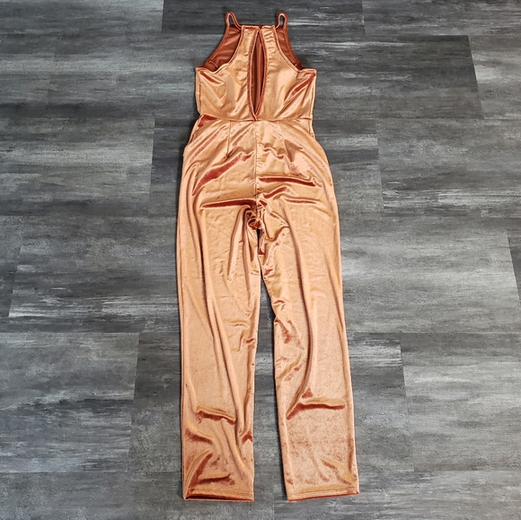 Burnt Orange Velvet Urban Outfitters Jumpsuit - Picture 3 of 6